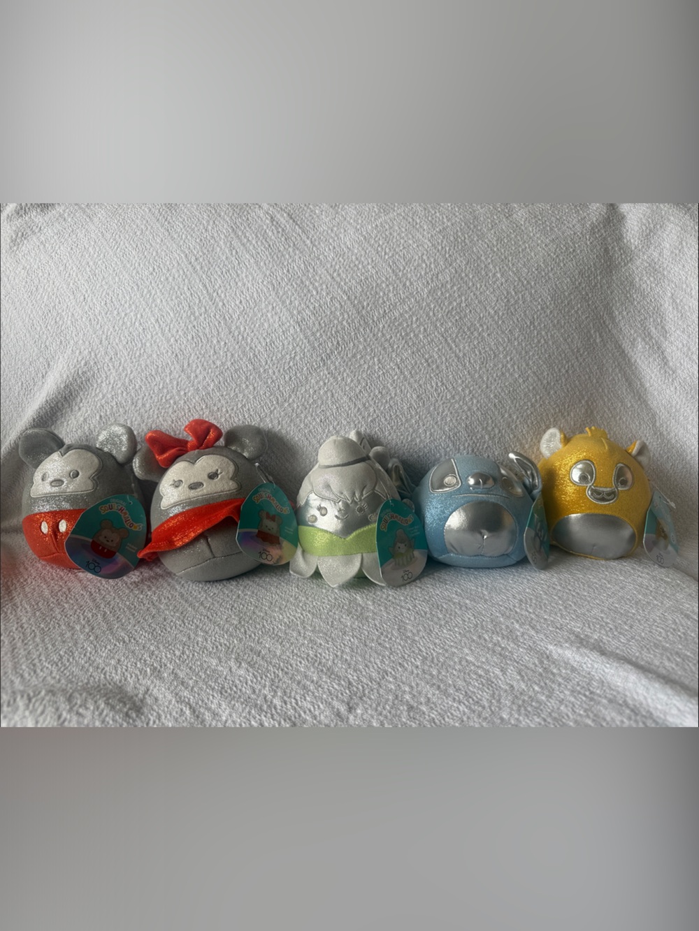 Disney Metallic Plush Tsum Tsum Set in Red, Silver, Green, Blue & Yellow